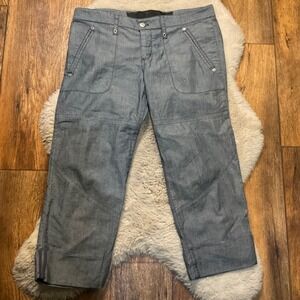 Joes Jeans Capri Pants Size‎ 29 Cotton Blue Cuffed Hem